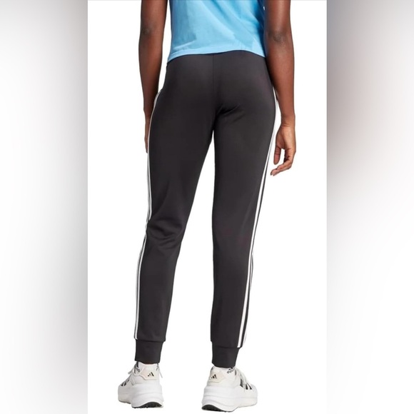 adidas Ladies' 3 Stripe Aeroready Active Jogger - Womens Sweatpants (Black, XL) - Picture 2 of 3